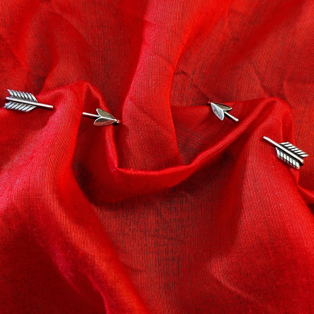 Valentines Cupid's Arrow Vintage Sterling Screw-on Earrings